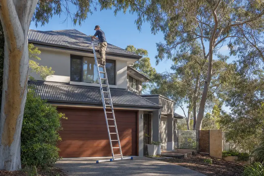 Safe ladder and roof access on a double-storey Perth home